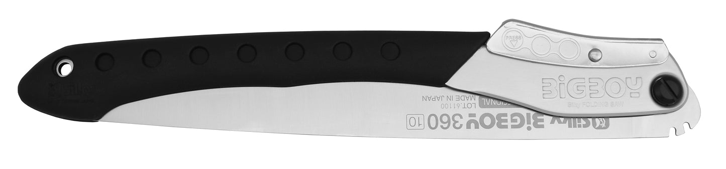 Silky Ersatzblatt für BigBoy 360mm Klappsäge schwarz | 10 ZpZ medium, Mirai-Me Verzahnung, Premium Stahl, Ersatzklinge für trockenes Holz, saubere Zugschnitte, robust, für Garten und Wald