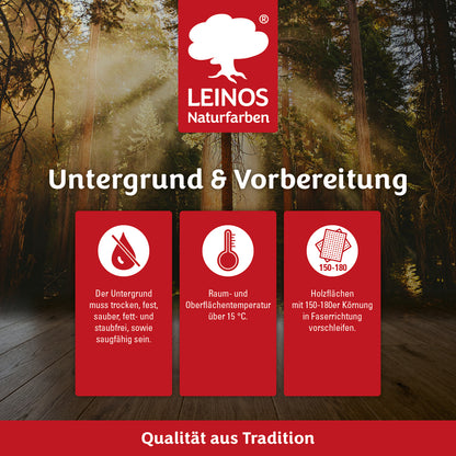 LEINOS Holzöl 2,5 l | Hartöl Farblos für Tische Möbel Arbeitsplatten | Teak Eiche Möbelöl für effektive Versiegelung und langanhaltenden Schutz im Innenbereich
