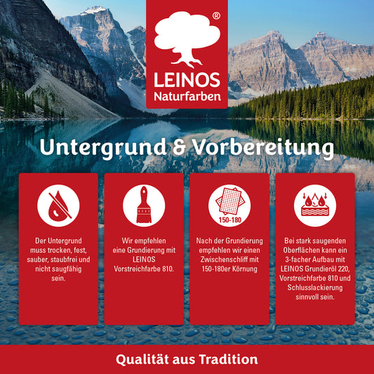 LEINOS Decklack glänzend 840 Blau 100 ml wasserabweisender Holzlack für Innen und Außen hoch deckend wetterbeständig für Holz Metall und Steinzeug mit brillanter Farbwirkung und Holzschutz