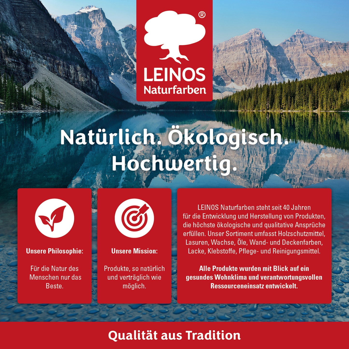 LEINOS Decklack glänzend 840 Tannengrün 2500 ml wasserabweisender Holzlack für Innen und Außen hoch deckend wetterbeständig für Holz Metall und Steinzeug mit brillanter Farbwirkung und Holzschutz