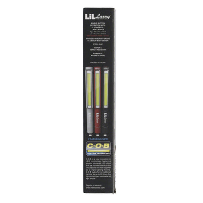 LIL LARRY Power Taschenlampe. 250 Lumen & Roter Blitzmodus, silber