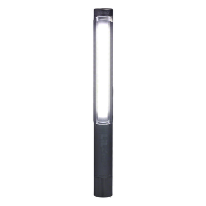 LIL LARRY Power Taschenlampe. 250 Lumen & Roter Blitzmodus, silber