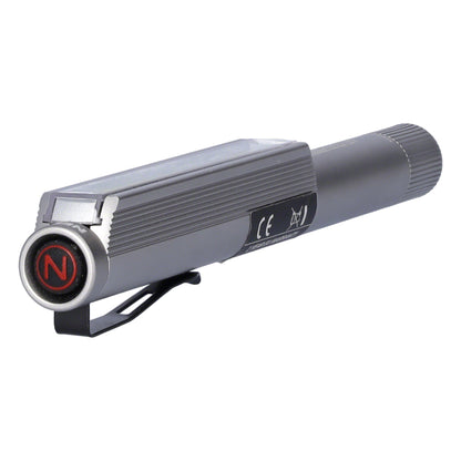 LIL LARRY Power Taschenlampe. 250 Lumen & Roter Blitzmodus, silber