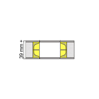 No-Ha NS einseitig oder zweiseitiger Schiebetürgriff für Schiebetüren (Türdicke 27 mm+, 37 mm+, 43 mm+, 48 mm+)