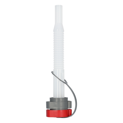 Pressol Flexibles Auslaufrohr 20mm, Verschlusskappe-grau für Wasserkanister Rohr weiss Länge 245mm