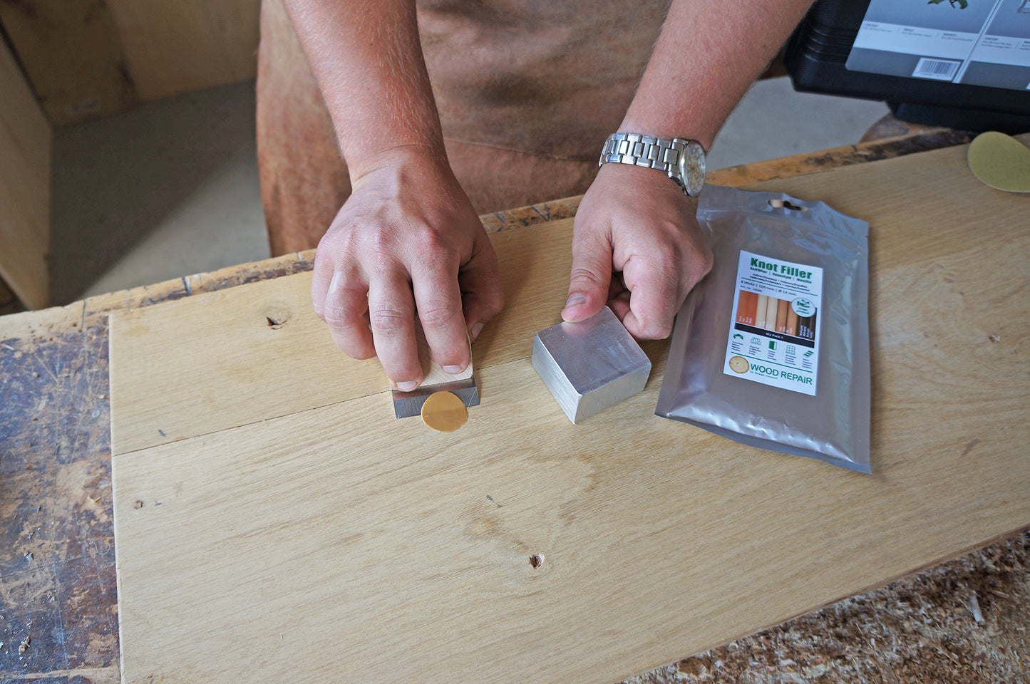 WoodRepair Holzreparatur Astfüller Kompaktbeutel Kiefer hell
