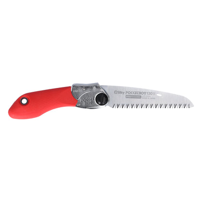 Silky Pocketboy 130 mm Klappsäge rot/grob – 8 Zähne/Zoll, sehr grobe Verzahnung – für nasses & trockenes Holz – Pull Cut Zugsäge – kompakt, leicht & extrem scharf – Astsäge für Garten & Outdoor