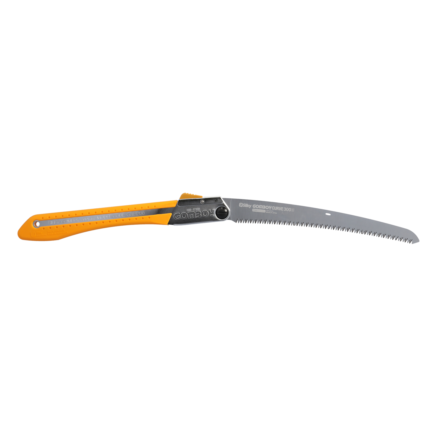 Silky Gomboy Curve Klappsäge – gebogene Klinge 300 mm; grobe 8/30 mm Verzahnung für frisches Holz; Blatt mit gerader Variante austauschbar  Aggressiver Schnitt, ideal für nasses / frisches Holz