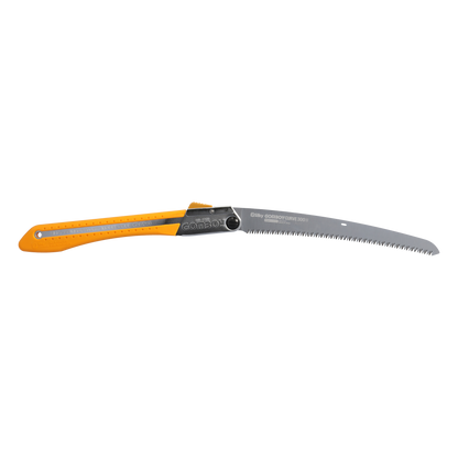 Silky Gomboy Curve Klappsäge – gebogene Klinge 300 mm; grobe 8/30 mm Verzahnung für frisches Holz; Blatt mit gerader Variante austauschbar  Aggressiver Schnitt, ideal für nasses / frisches Holz