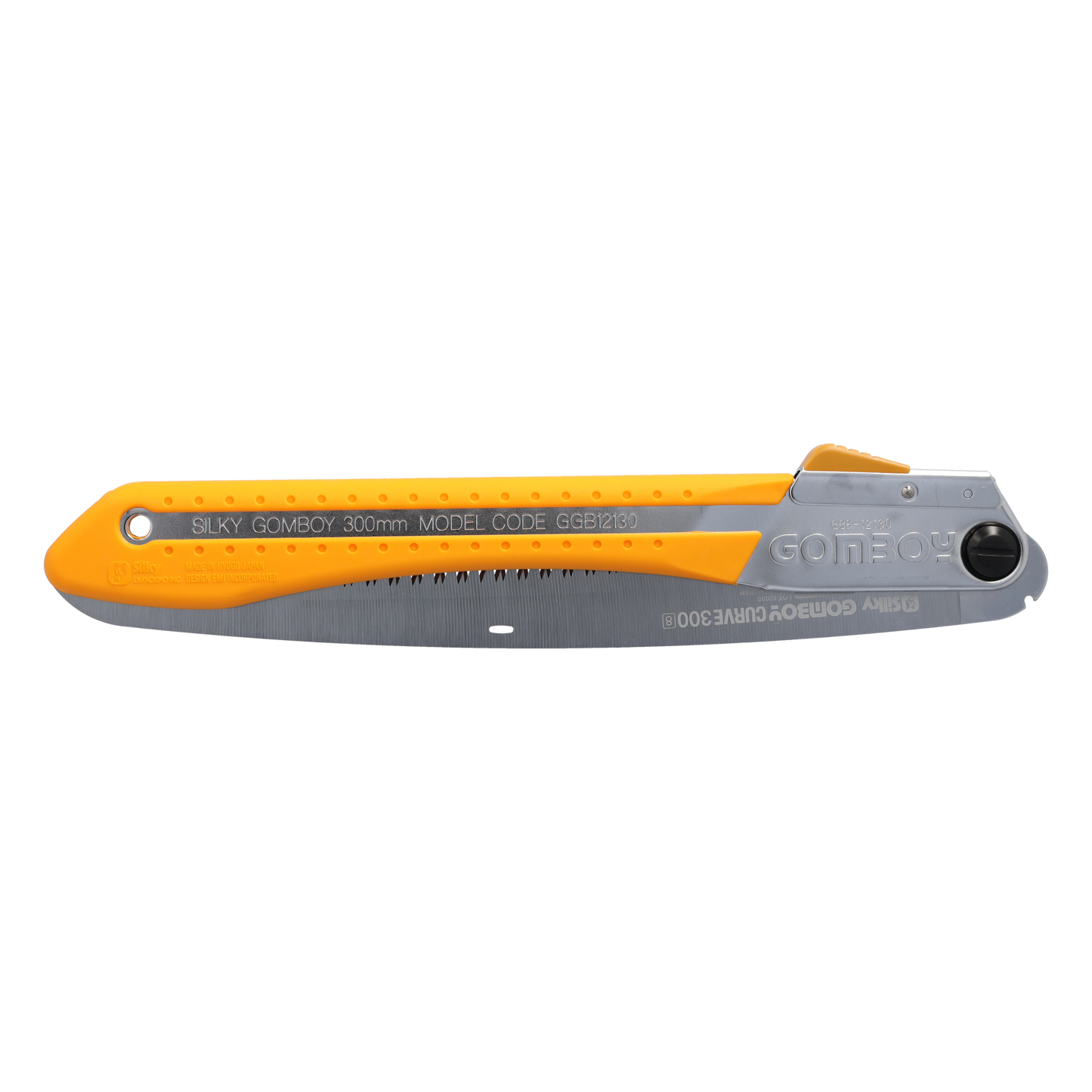 Silky Gomboy Curve Klappsäge – gebogene Klinge 300 mm; grobe 8/30 mm Verzahnung für frisches Holz; Blatt mit gerader Variante austauschbar  Aggressiver Schnitt, ideal für nasses / frisches Holz