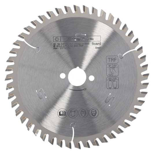 Stehle HW Kreissägeblatt 160x2,2/1,6x20 mm Z48 TR-F TC06 für Formatschnitte in kunststoffbeschichteten Holzwerkstoffen, für Hand-Kreissägen, Tischkreissägen und vertikale Plattenaufteilsägen
