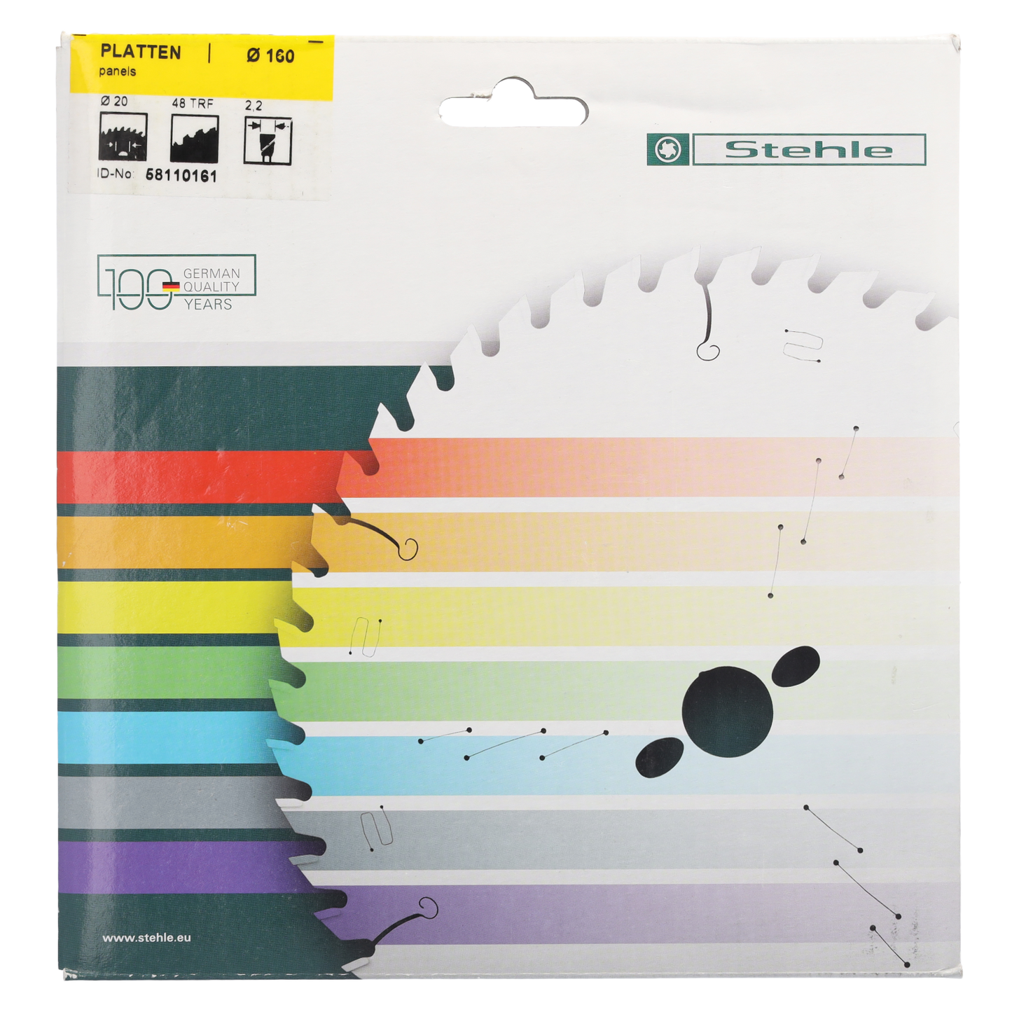 Stehle HW Kreissägeblatt 160x2,2/1,6x20 mm Z48 TR-F TC06 für Formatschnitte in kunststoffbeschichteten Holzwerkstoffen, für Hand-Kreissägen, Tischkreissägen und vertikale Plattenaufteilsägen