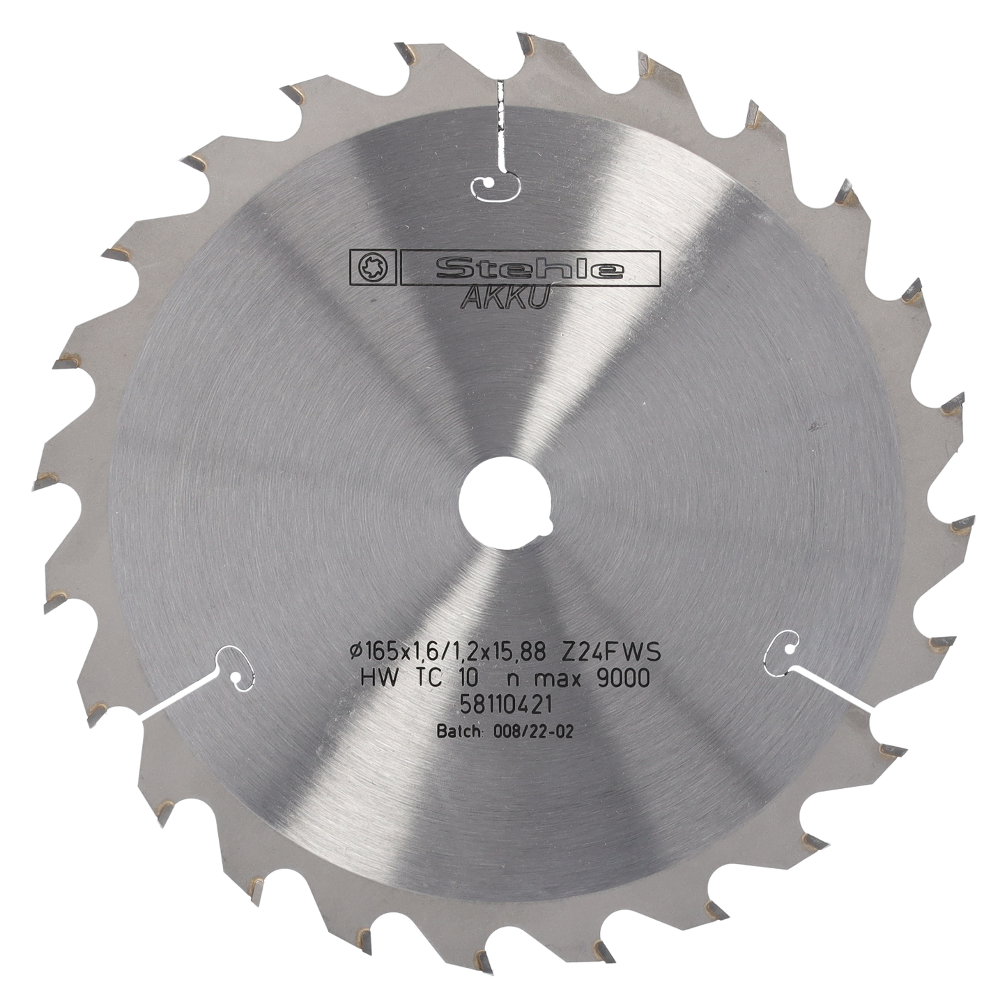 STEHLE Kreissägeblatt 165x1,6/1,2x15,88mm Z24 F/WS Massivholz – sehr feiner Schnitt · Dünnschnitt für Akku-Handkreissägen · für Hart- und Weichholz