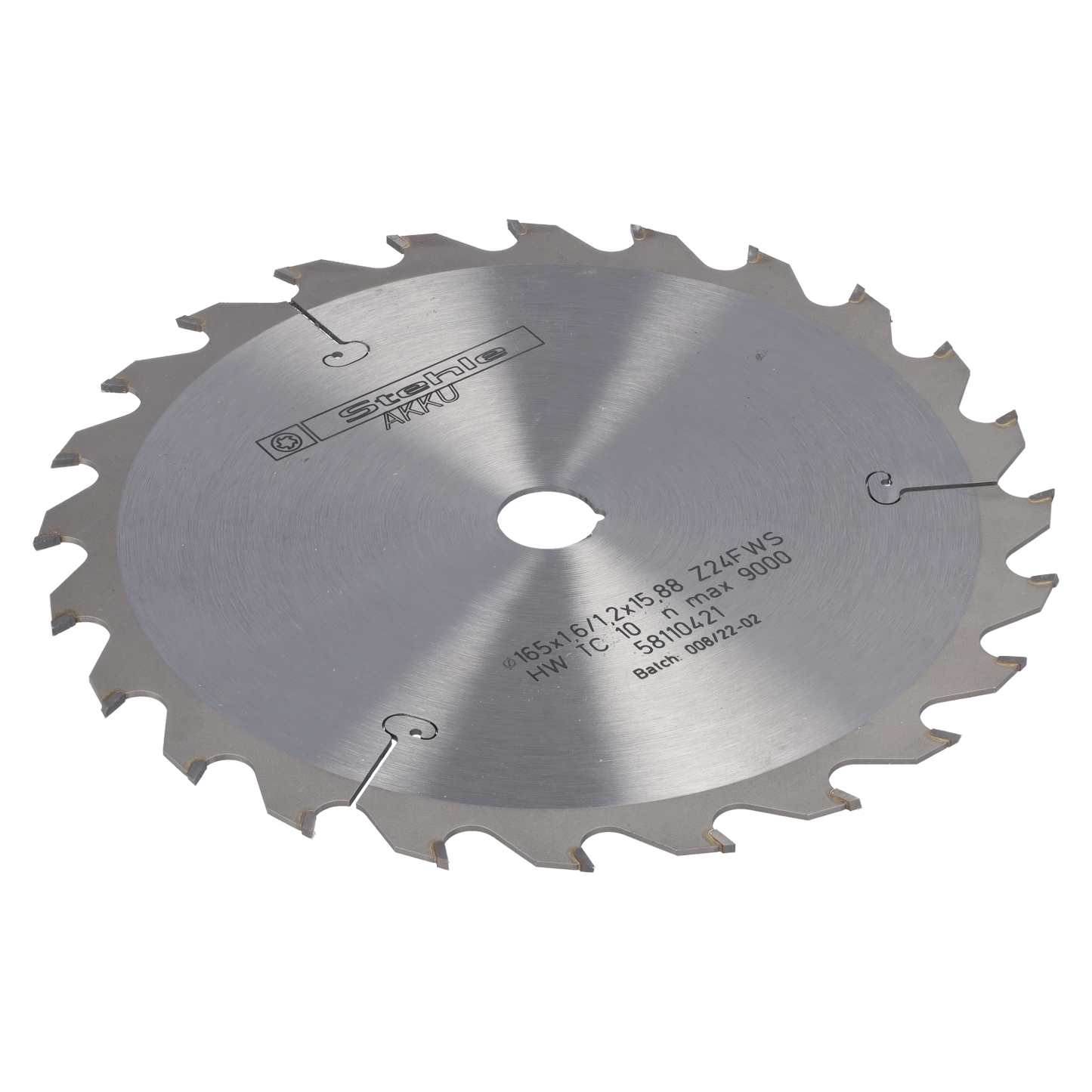 STEHLE Kreissägeblatt 165x1,6/1,2x15,88mm Z24 F/WS Massivholz – sehr feiner Schnitt · Dünnschnitt für Akku-Handkreissägen · für Hart- und Weichholz