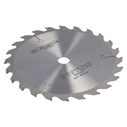 STEHLE Kreissägeblatt 165x1,6/1,2x15,88mm Z24 F/WS Massivholz – sehr feiner Schnitt · Dünnschnitt für Akku-Handkreissägen · für Hart- und Weichholz