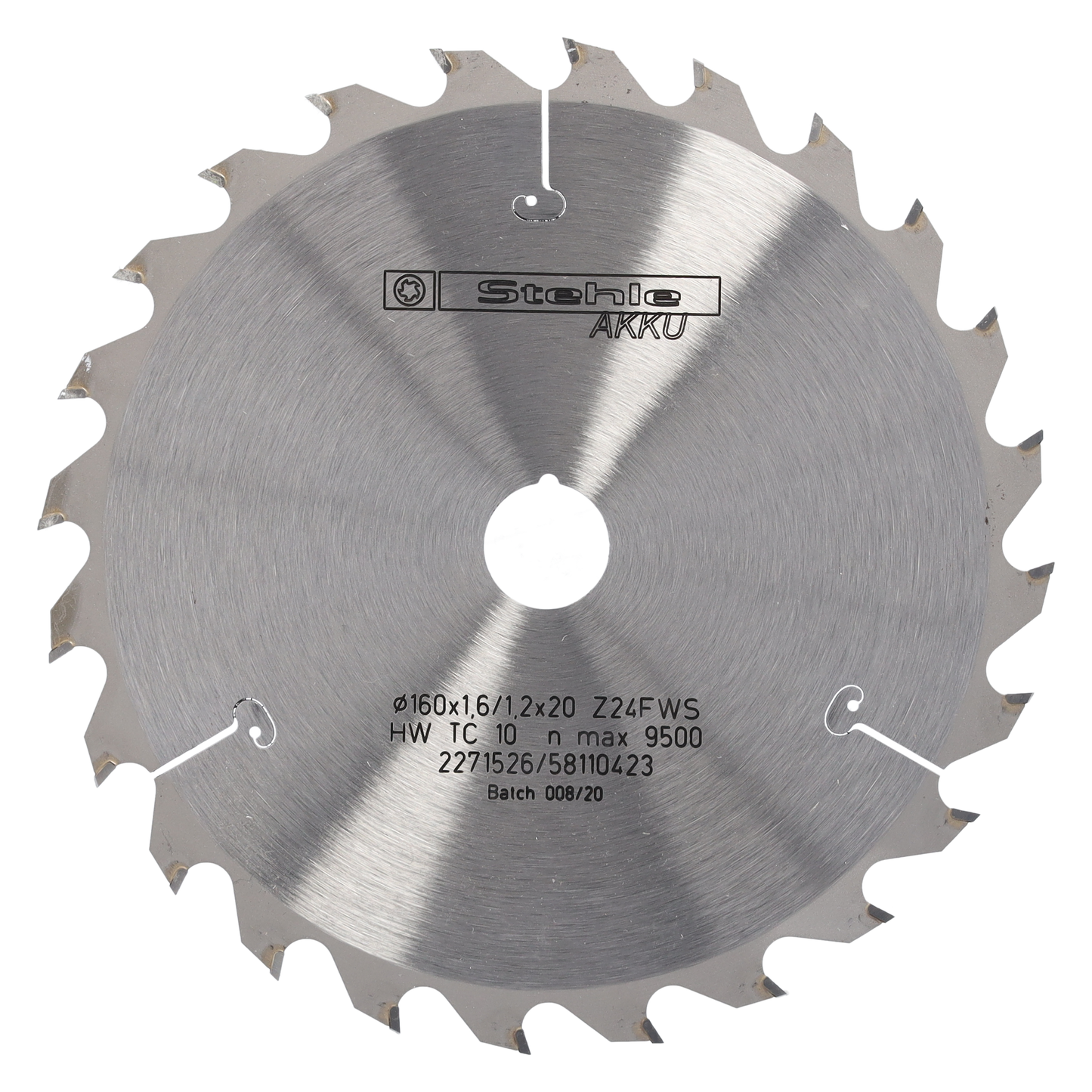 STEHLE Kreissägeblatt 160x1,8/1,2x20mm Z24 F/WS für Massivholz – sehr grober Schnitt · Dünnschnitt für Akku-Handkreissägen · für Hart- und Weichholz