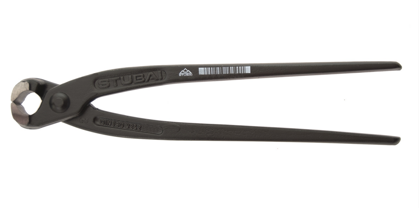 STUBAI Betonzange / Armierungszange  Bewehrungszange   220 mm | polierter Kopf | trennt Betonstahl | trennt Draht | biegt und  greift Stahl |