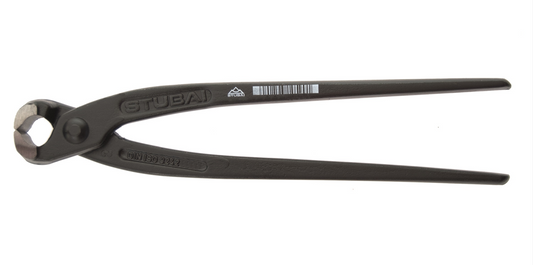 STUBAI Betonzange / Armierungszange  Bewehrungszange   220 mm | polierter Kopf | trennt Betonstahl | trennt Draht | biegt und  greift Stahl |