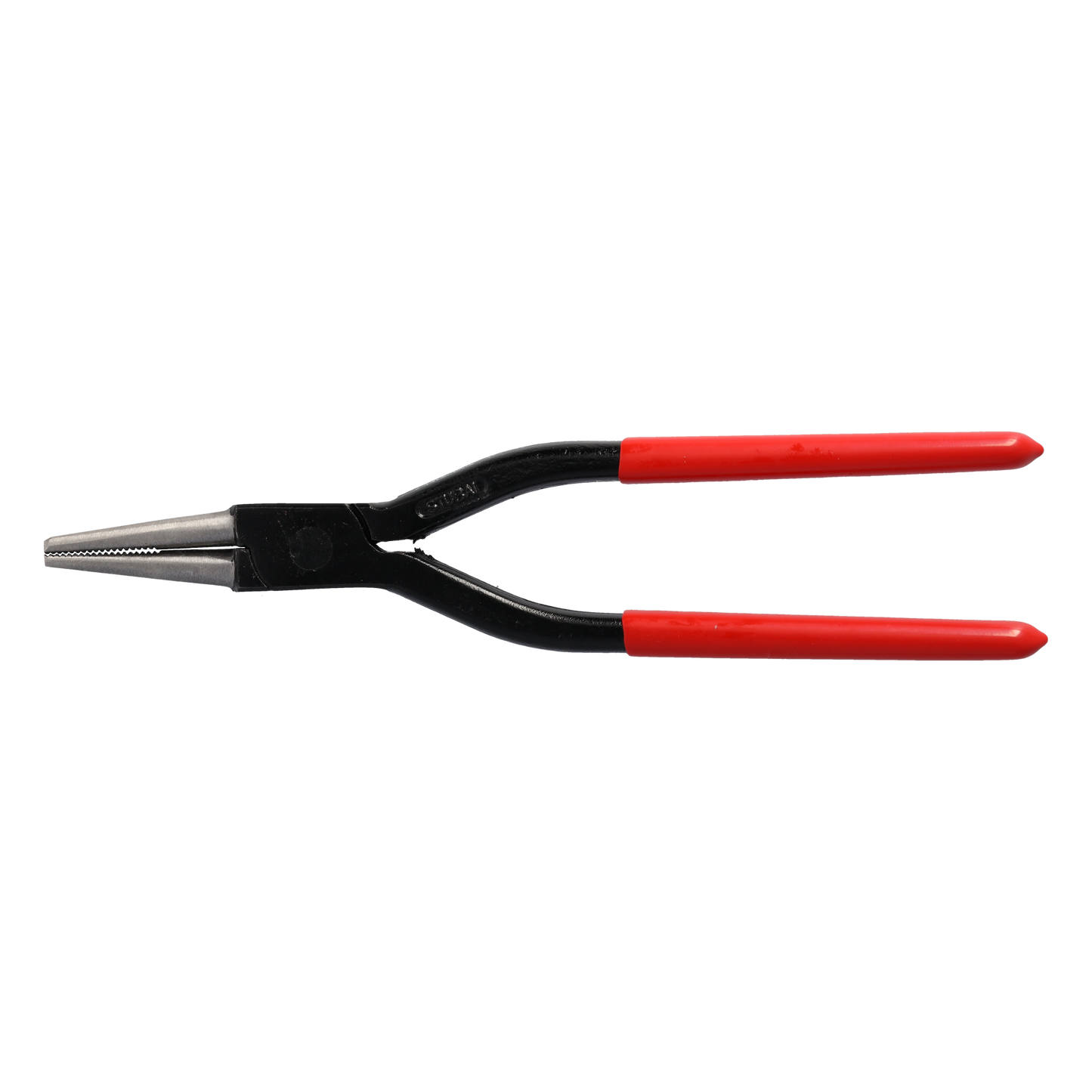 STUBAI Spengler-Rundzange PVC 240 mm durchgesteckt mit Zahnung | geschmiedete Blechzange aus C45 Carbonstahl | 45 mm Spitzen | robuste PVC-Griffe | Made in Austria