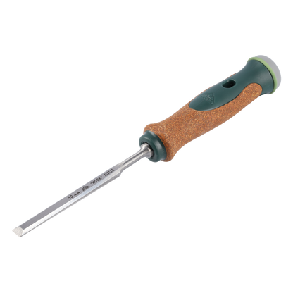 Stemmeisensatz Korkheft, 6-teiliges Set (6,10,13,16,20,26mm) Stemmeisen mit rutschfestem Korkgriff aus nachhaltiger Herstellung, STUBAI Stechbeitel zur präzisen Holzbearbeitung, Spezial Stecheisen