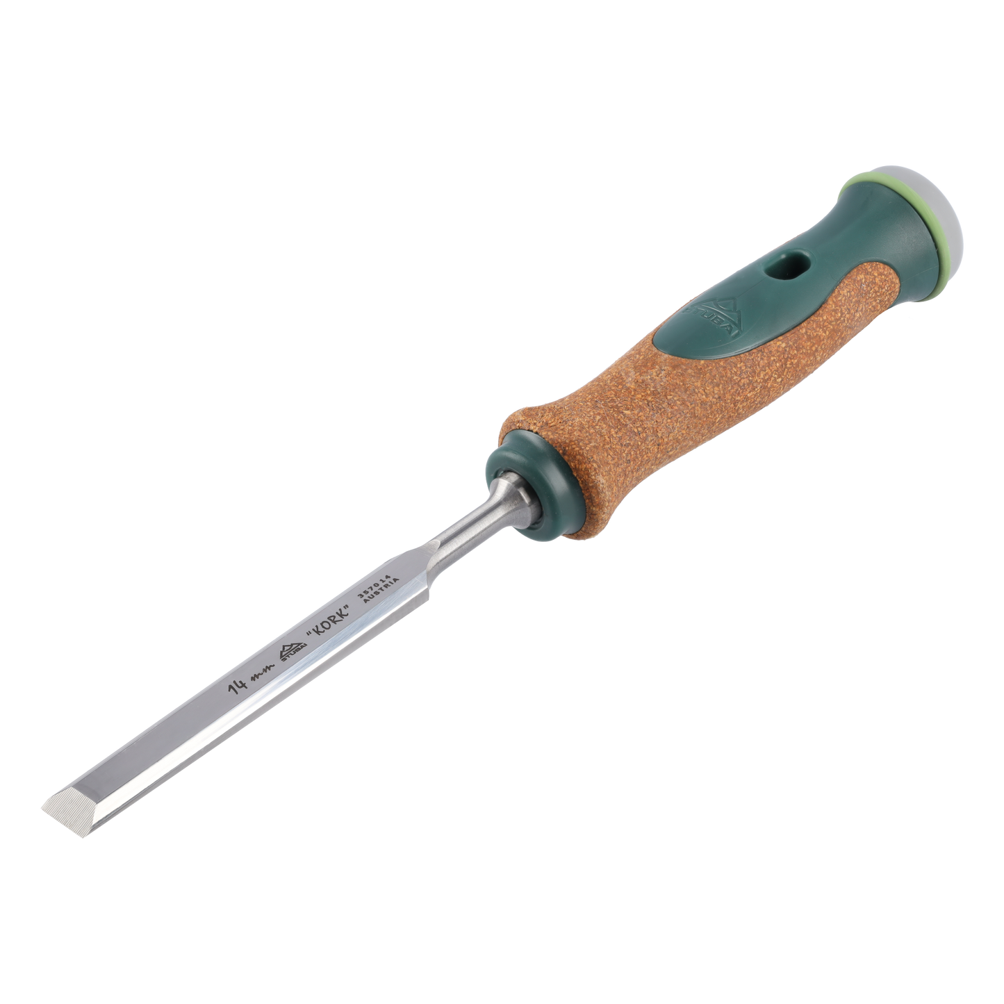 Stemmeisensatz Korkheft, 6-teiliges Set (6,10,14,18,22,26mm) Stemmeisen mit rutschfestem Korkgriff aus nachhaltiger Herstellung, STUBAI Stechbeitel zur präzisen Holzbearbeitung, Spezial Stecheisen