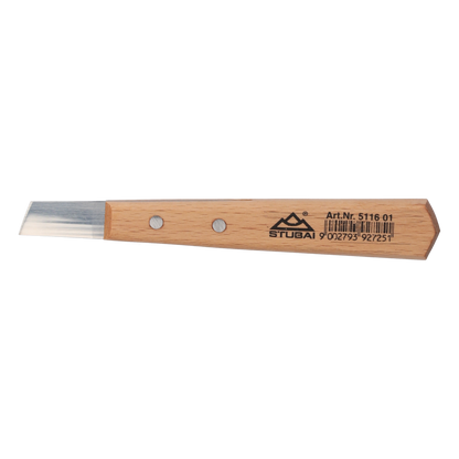 STUBAI Kerbschnitzmesser 45 mm | Kerbschnitzmesser mit Holzheft, gerade Klinge, schräge Schneide, Holzbearbeitung, Schnitzwerkzeug