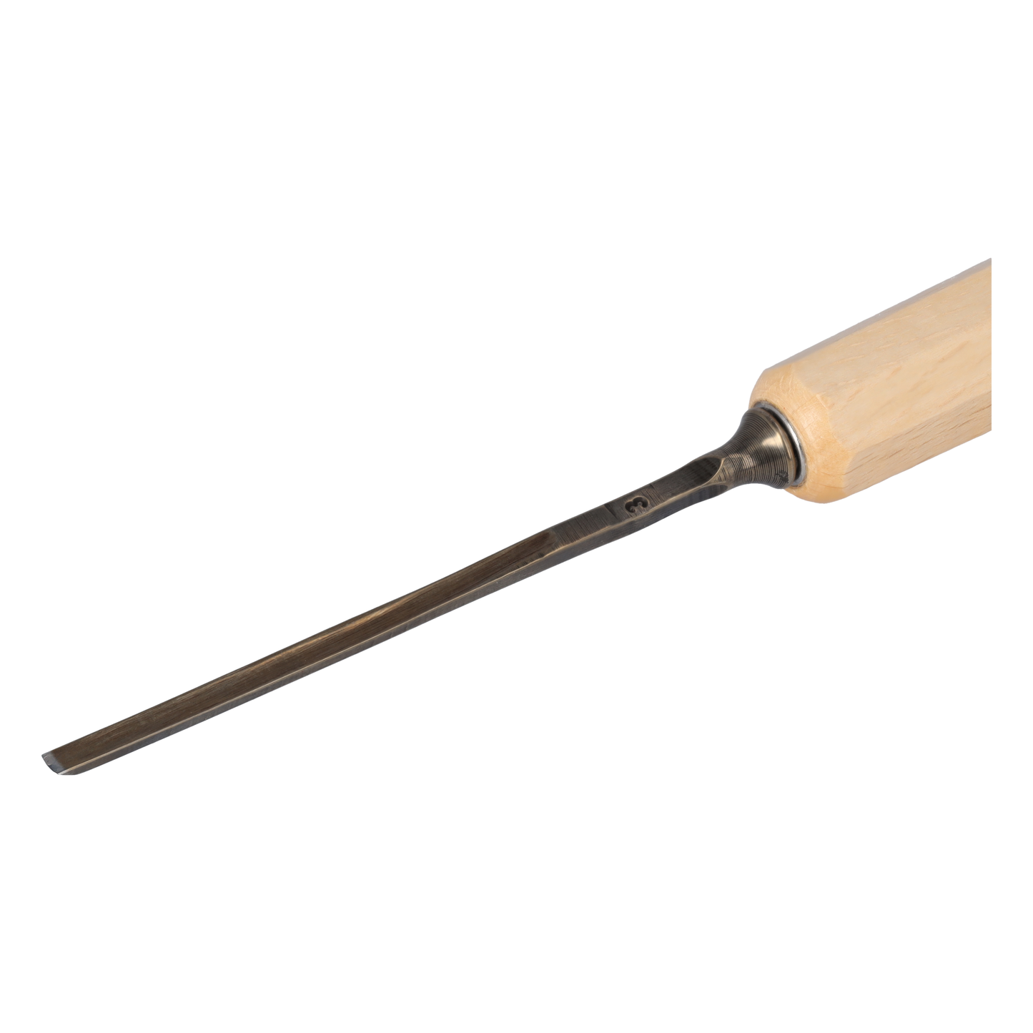 STUBAI Stemmeisen Stechbeitel Serie 52 - Form 3 | Gerades Flacheisen - 3 mm, mit Holzgriff, zum Vorstechen, für Anschlagarbeiten, Schrupparbeiten, Rosetten, zur Bearbeitung von Holz