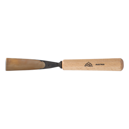 STUBAI Stemmeisen Stechbeitel Serie 52 - Form 4 | Gerades Flacheisen - 25 mm, mit Holzgriff, zum Vorstechen, für Anschlagarbeiten, Schrupparbeiten, Rosetten, zur Bearbeitung von Holz