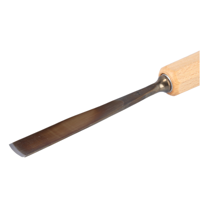 STUBAI Stemmeisen Stechbeitel Serie 52 - Form 6 | Gerades Hohleisen - 12 mm, mit Holzgriff, für Figurenarbeiten, zur präzisen Bearbeitung von Holz, hochwertiges Werkzeug für Schreiner Tischler