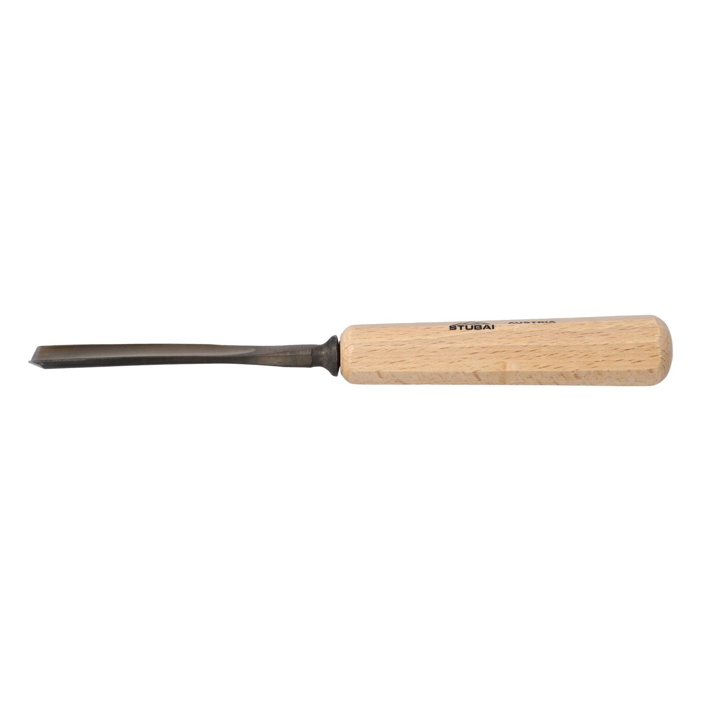 STUBAI Stemmeisen Stechbeitel Serie 52 - Form 6 | Gerades Hohleisen - 25 mm, mit Holzgriff, für Figurenarbeiten, zur präzisen Bearbeitung von Holz, hochwertiges Werkzeug für Schreiner Tischler