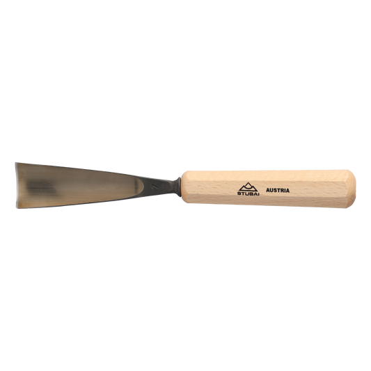 STUBAI Stemmeisen Stechbeitel Serie 52 - Form 7 | Gerades Hohleisen - 30 mm, mit Holzgriff, für Figurenarbeiten, Kerb- und Reliefschnitzarbeiten, zur präzisen Bearbeitung von Holz