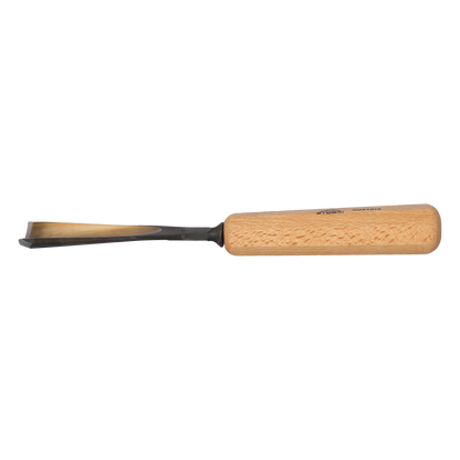 STUBAI Stemmeisen Stechbeitel Serie 52 - Form 8 | Gerades Hohleisen 35 mm, mit Holzgriff, für Figurenarbeiten, Kerb- und Reliefschnitzarbeiten, zur präzisen Bearbeitung von Holz