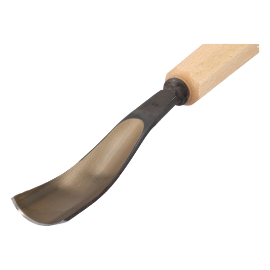 STUBAI Stemmeisen Stechbeitel Serie 52 - Form 16 | Gebogenes Hohleisen 30 mm, mit Holzgriff, für Figurenarbeiten, Kerb- und Reliefschnitzarbeiten, zur präzisen Bearbeitung von Holz