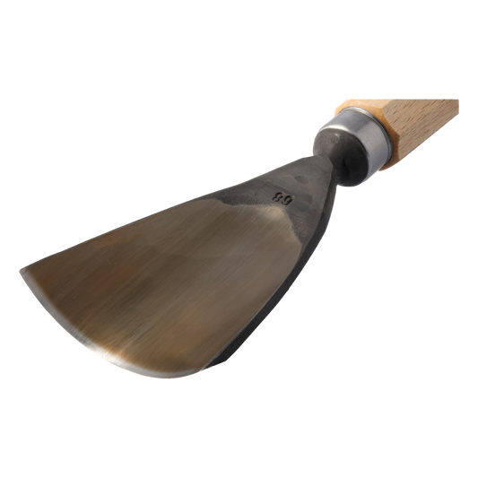 STUBAI Stemmeisen Stechbeitel Serie 52 - Form 68 | Schweizer Messer Form G 70 mm, mit Holzgriff, zum Vorstechen, Kerb- und Reliefschnitz, für glatte Flächen, zur präzisen Bearbeitung von Holz