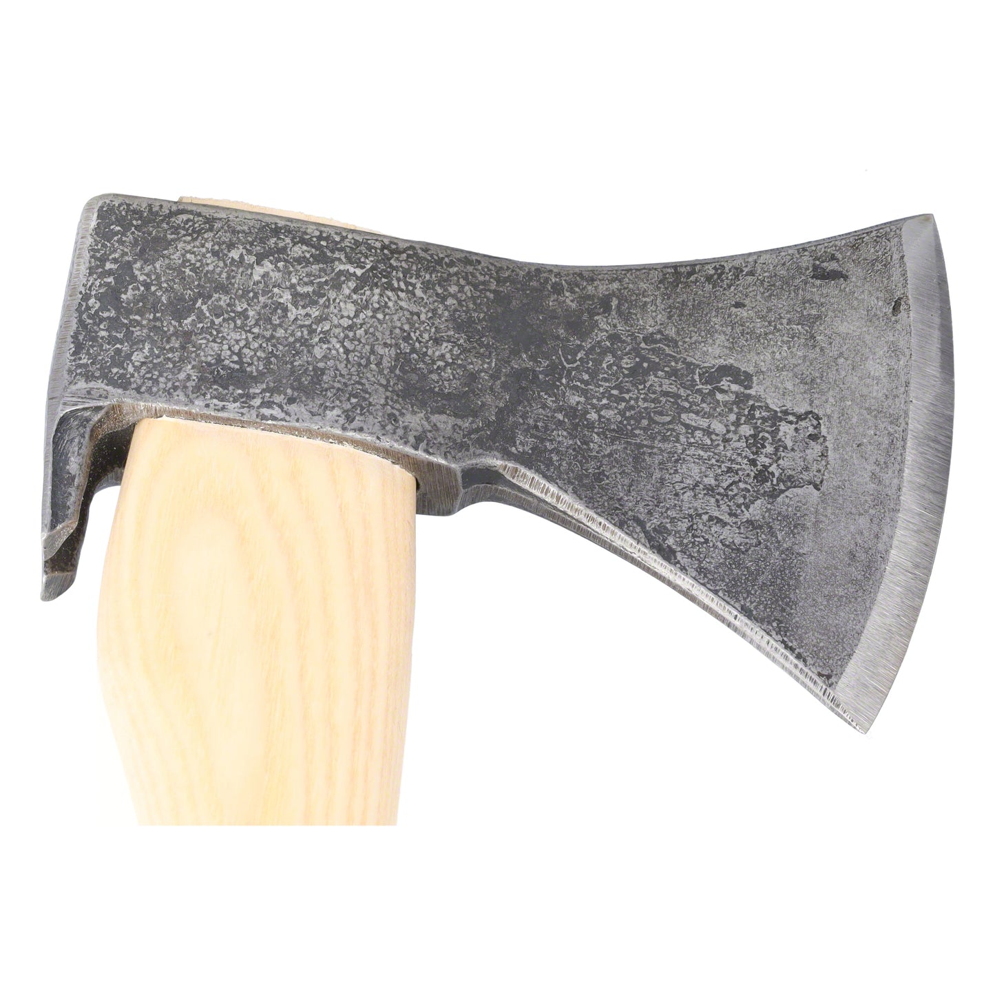 STUBAI Handbeil Nature 800 g | Eschenstiel 380 mm | kleines Forstbeil zum Hacken & Spalten | mit Nagelzieher | geschmiedeter Axtkopf, polierte Schneide | Bushcraft, Camping, Waldarbeit | Made in Austria