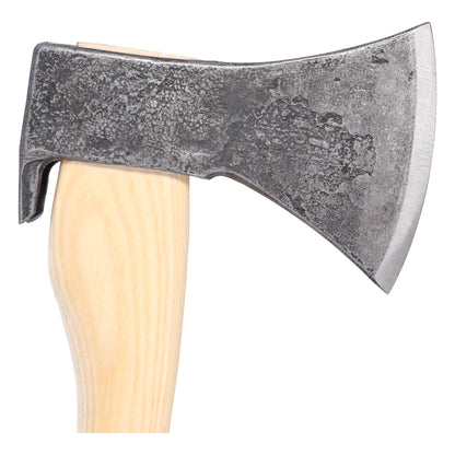 STUBAI Handbeil Nature 800 g | Eschenstiel 380 mm | kleines Forstbeil zum Hacken & Spalten | mit Nagelzieher | geschmiedeter Axtkopf, polierte Schneide | Bushcraft, Camping, Waldarbeit | Made in Austria