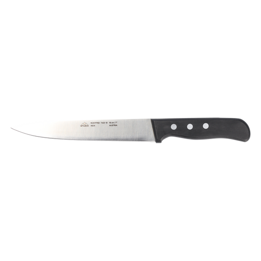 STUBAI hochwertiges Küchenmesser mit Mittelspitz | 180 mm | Kochmesser Tirol aus Edelstahl für Schneiden von Fleisch, Gemüse, Obst & Lebensmitteln, rostfrei, spülmaschinenfest