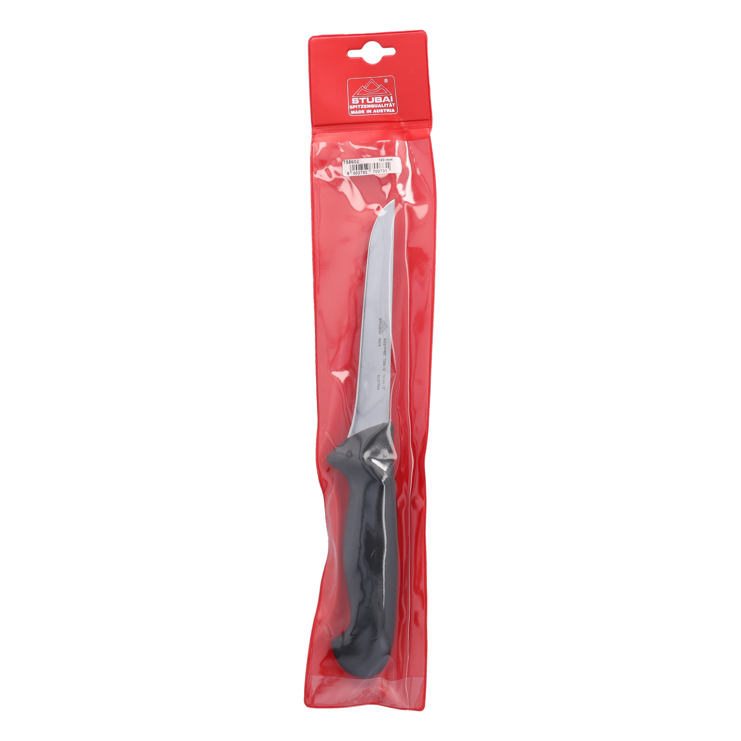 STUBAI Ausbeinmesser | 140 mm | Ausbeinmesser aus Edelstahl, rostfrei, spülmaschinenfest, mit Polypropylengriff