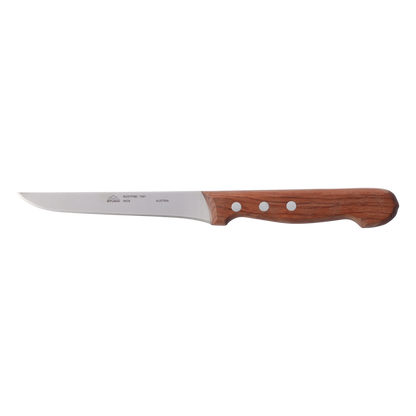 STUBAI Ausbeinmesser 120 mm aus rostfreiem Edelstahl mit Holzgriff, Profi Küchenmesser zum Ausbeinen von Fleisch, Geflügel und Wild, scharfe Klinge für präzise Schneidarbeiten zuhause!
