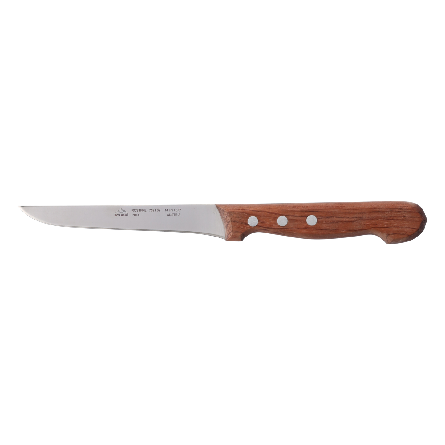 STUBAI Ausbeinmesser 140 mm aus rostfreiem Edelstahl mit Holzgriff, Profi Küchenmesser zum Ausbeinen von Fleisch, Geflügel und Wild, scharfe Klinge für präzise Schneidarbeiten und Küche!