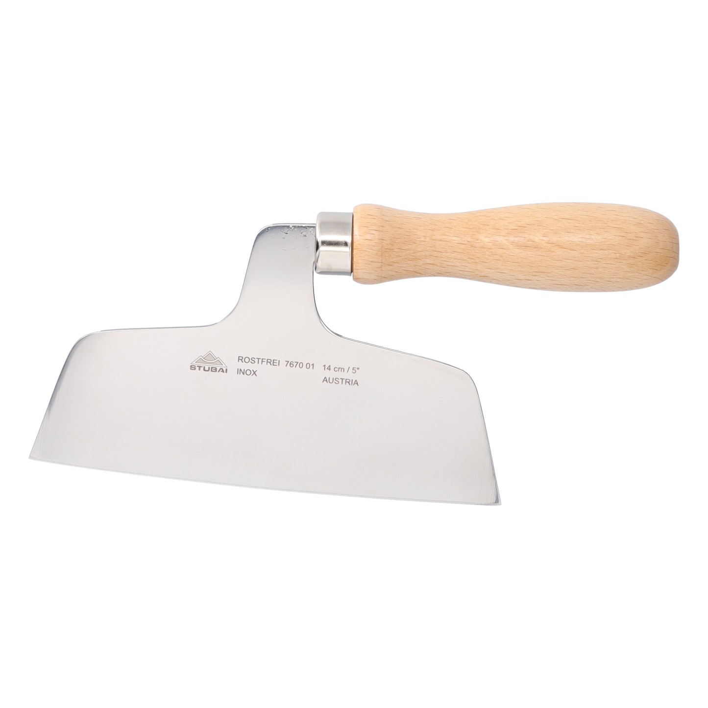 STUBAI Nudelhackl 120 g – Nudelmesser aus rostfreiem Edelstahl mit Holzgriff, traditioneller Nudelschneider für Teigwaren, Nudelhacker für hausgemachte Pasta, Spätzle und Knöpfle