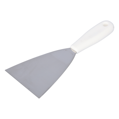 STUBAI® Pizzaspachtel 100 mm – Profi Edelstahlklinge und Kunststoffgriff zum präzisen Verteilen von Teig, Auftragen von Soße&Belägen®, rostfrei&spülmaschinenfest