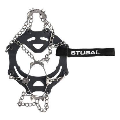 STUBAI Grödel für Wanderschuhe Ice Track | Größe XL | Elastische Antirutsch-Steigeisen aus Edelstahl für Winter | Spikes für Schuhe, Wandern, Schnee, Outdoor