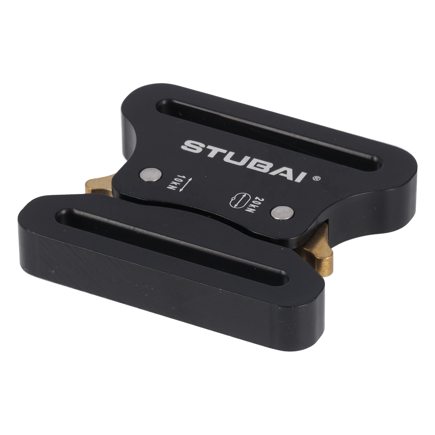STUBAI Gurtschnalle bis 45 mm | vergütetem Aluminium mit schwarzer Eloxierung | CLICK FIX 2.0 | verhindert Öffnen unter Last | Profiqualität Made in Austria