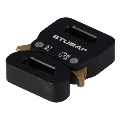 STUBAI Gurtschnalle bis 12 mm | vergütetem Aluminium mit schwarzer Eloxierung | CLICK FIX 2.0 MINI | verhindert Öffnen unter Last | Profiqualität Made in Austria