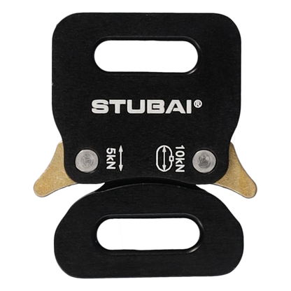 STUBAI Gurtschnalle bis 12 mm | vergütetem Aluminium mit schwarzer Eloxierung | CLICK FIX 2.0 MINI | verhindert Öffnen unter Last | Profiqualität Made in Austria