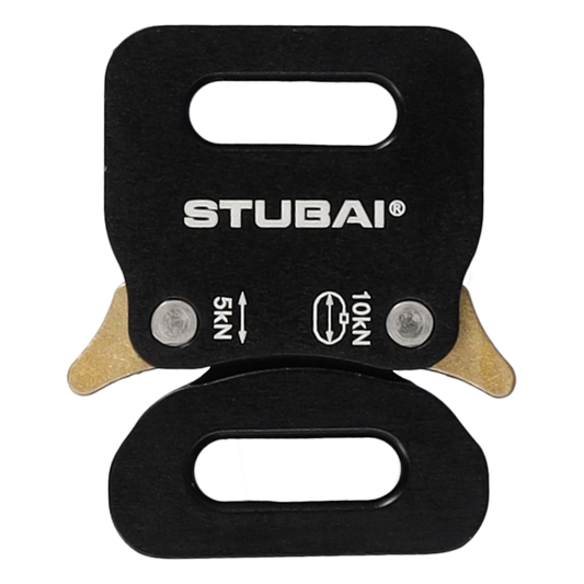 STUBAI Gurtschnalle bis 12 mm | vergütetem Aluminium mit schwarzer Eloxierung | CLICK FIX 2.0 MINI | verhindert Öffnen unter Last | Profiqualität Made in Austria