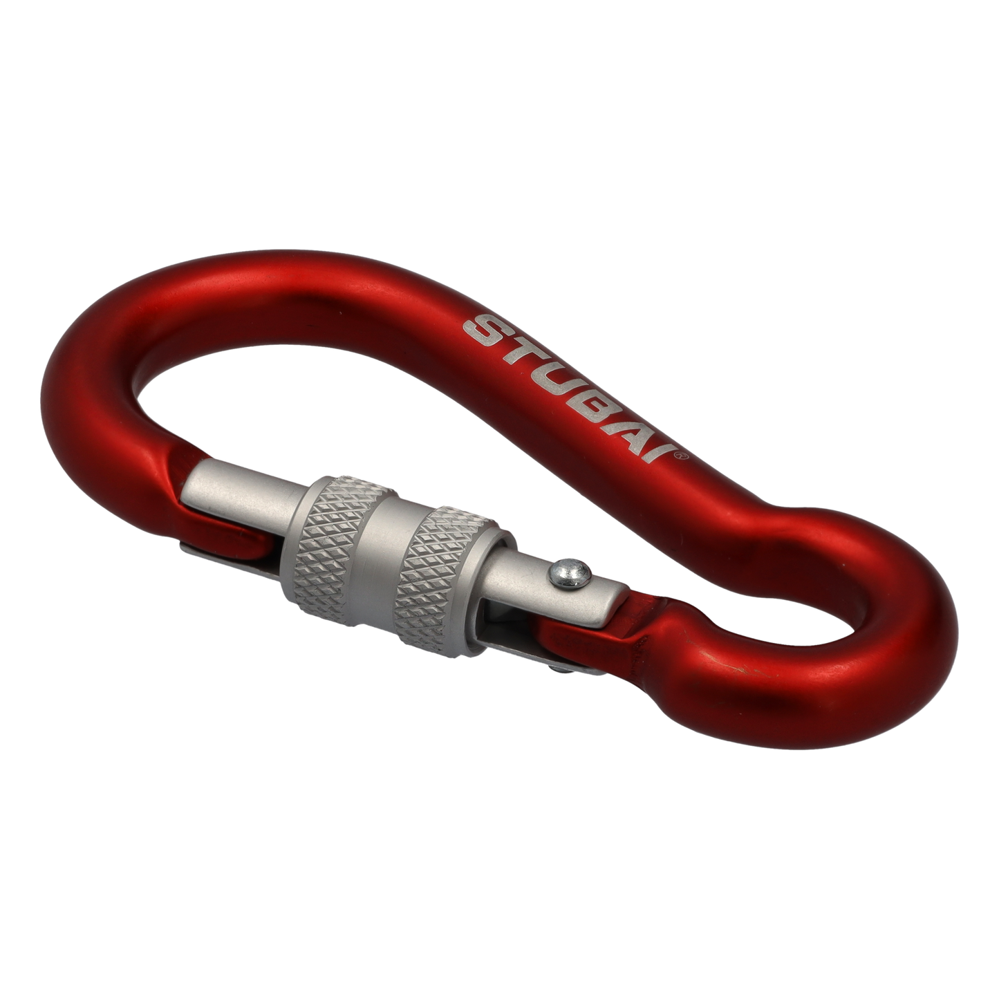 STUBAI Dwarf Fangkarabiner – kompakter Sicherheitskarabiner in Rot, leicht & robust für Klettersteig, Alpin- & Sportklettern, zuverlässiger Verschlussmechanismus,