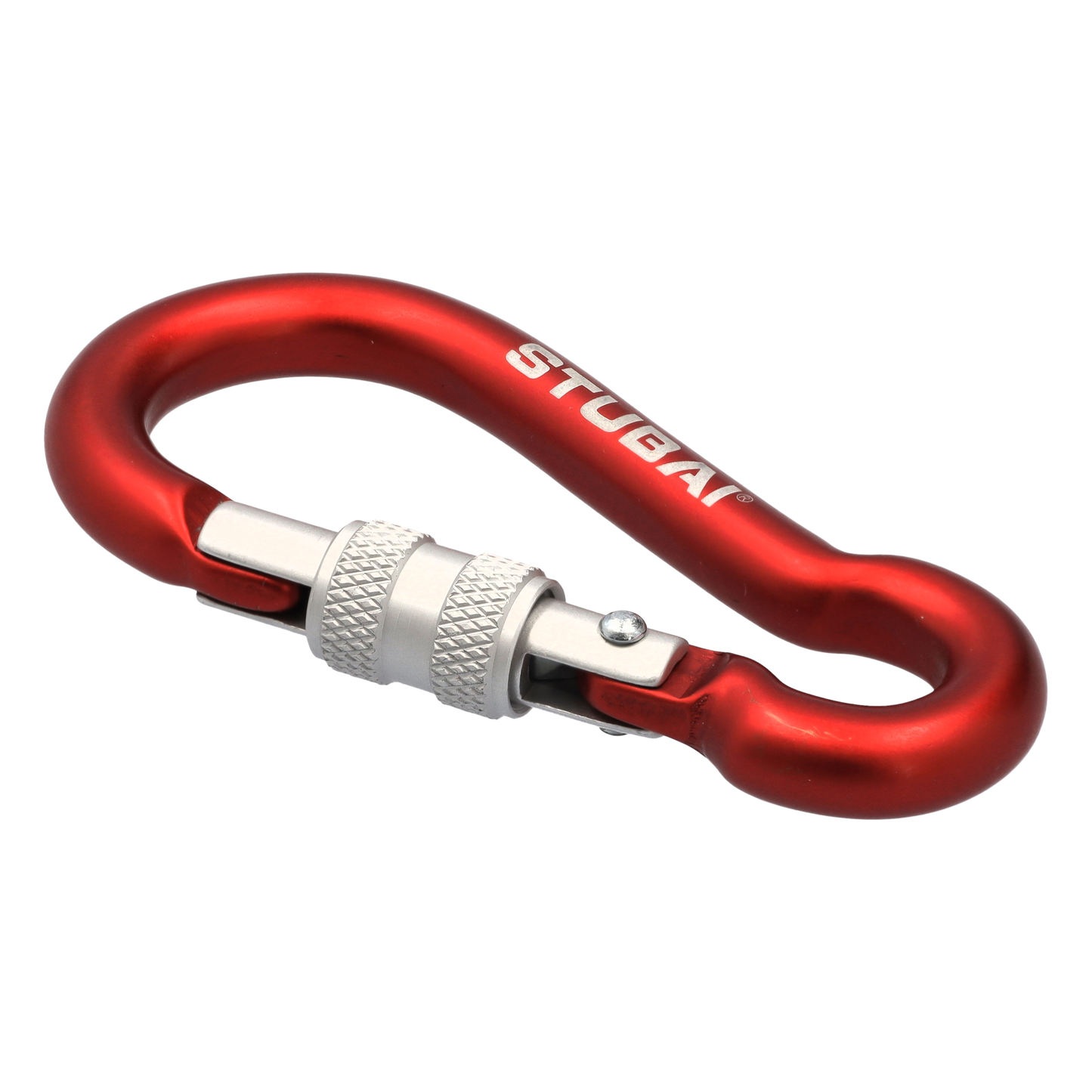 STUBAI Dwarf Fangkarabiner – kompakter Sicherheitskarabiner in Rot, leicht & robust für Klettersteig, Alpin- & Sportklettern, zuverlässiger Verschlussmechanismus,