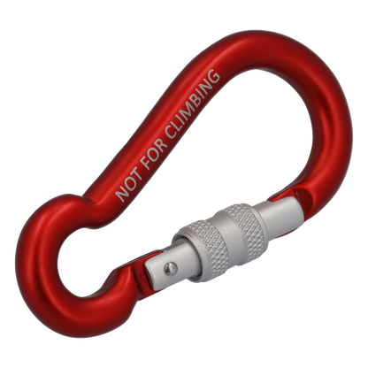STUBAI Dwarf Fangkarabiner – kompakter Sicherheitskarabiner in Rot, leicht & robust für Klettersteig, Alpin- & Sportklettern, zuverlässiger Verschlussmechanismus,